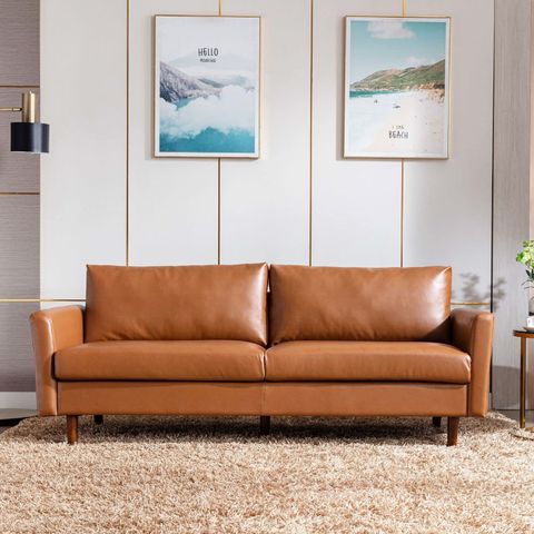 New Mid Century Modern Sofa Mid Century Modern Interiors: A How To within A Deep Dive into the Craftsmanship of 100.5"W Mid-Century Leather Sectionals